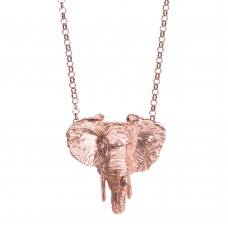 Elephant Necklace, Rose Gold 